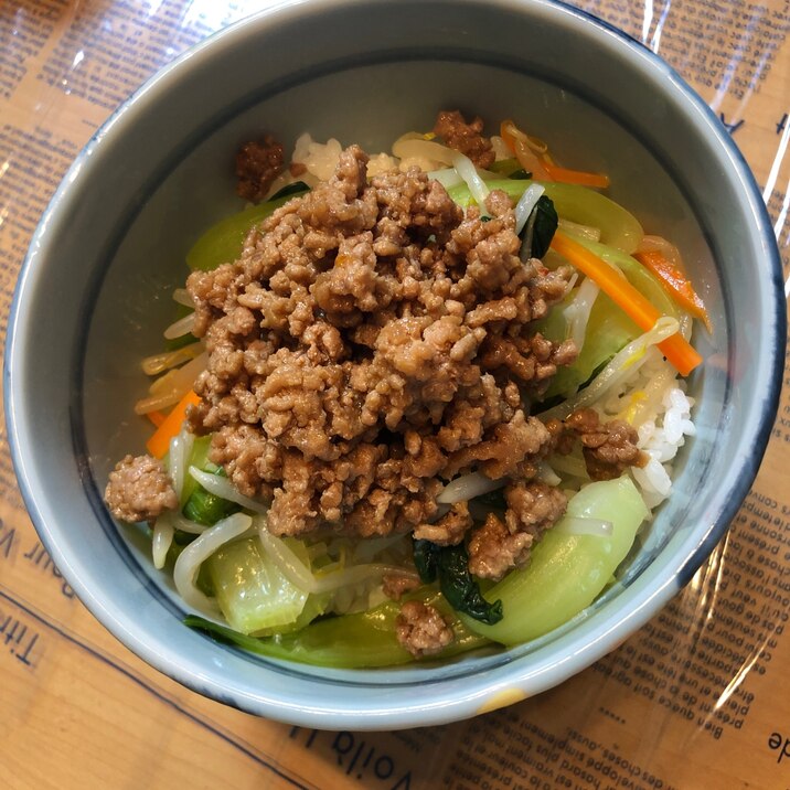 野菜たっぷり ビビンバ丼風